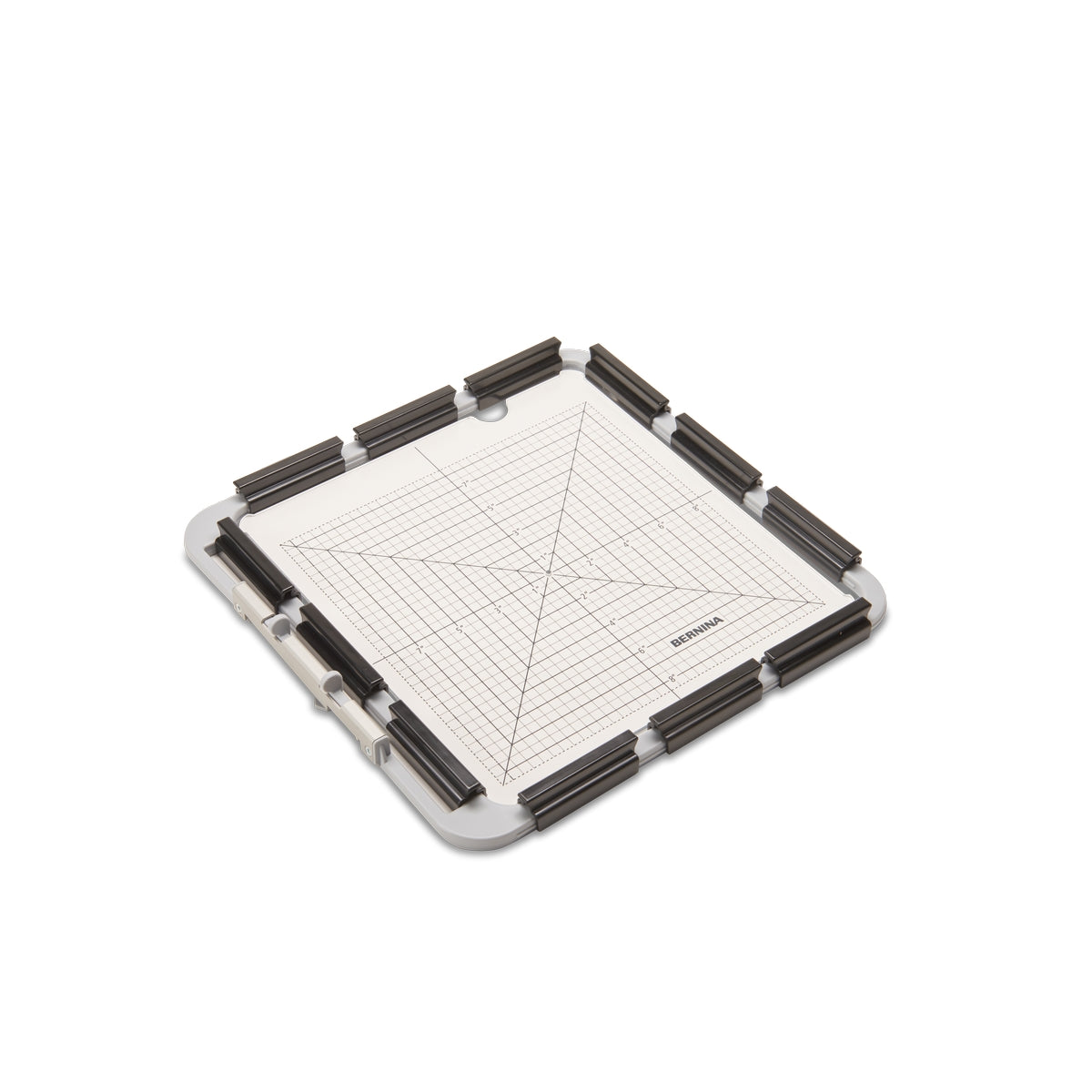 Bernina Klemmen-Stickrahmen 21,5 x 21,5 cm mit Klemmen – Original Bernina Zubehör für komfortables Sticken.