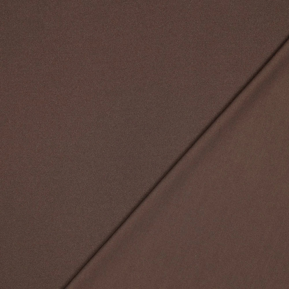 Elastischer Crepe Deluxe Stoff mit feiner Struktur in Braun