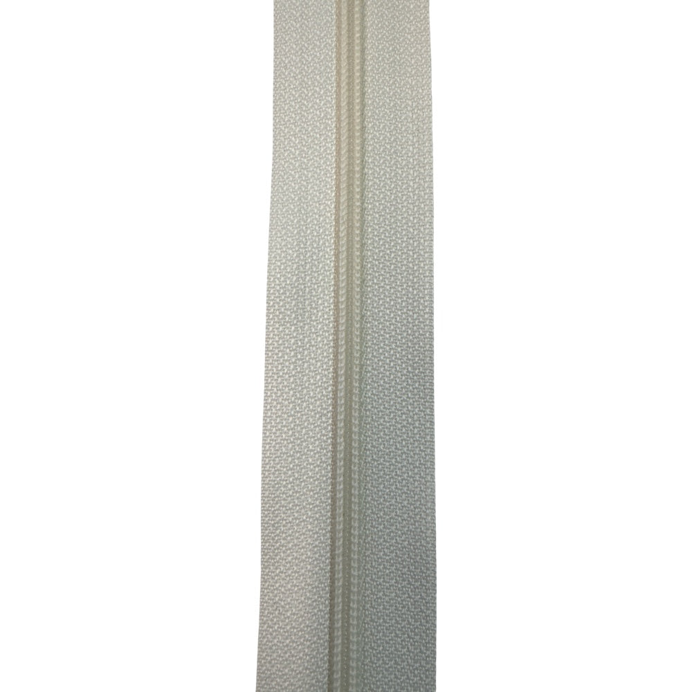 Endlos Spiralreißverschluss 4,2 mm PR0 als Meterware aufgerollt in natur, mit sichtbarer Spirale