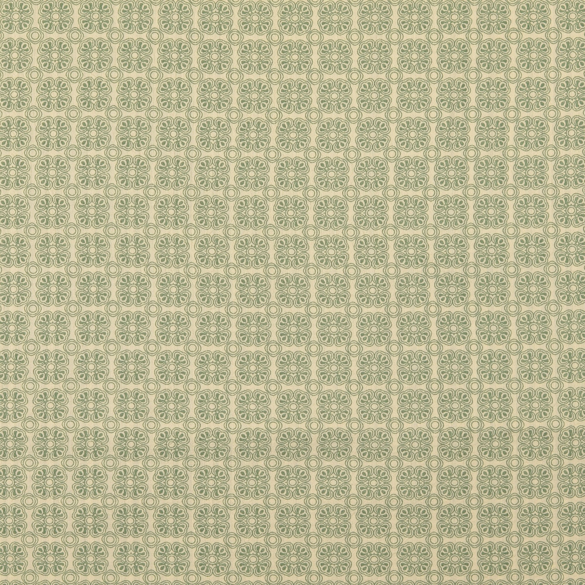 Vintage Seersucker Blüten grün aus 100 % Baumwolle