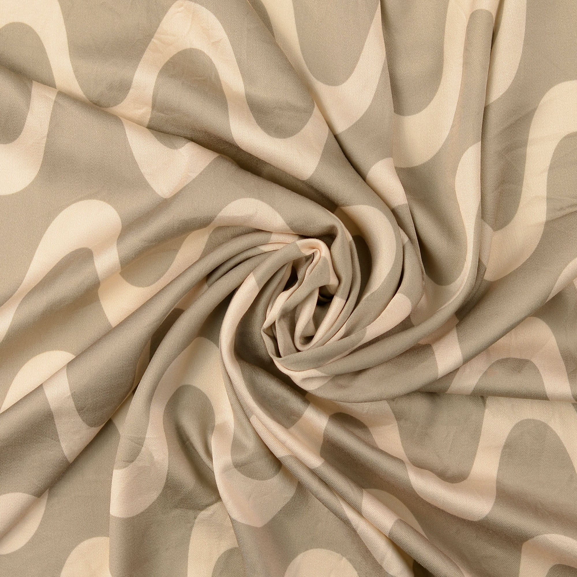 Viskose-Satin Wave sand elastisch