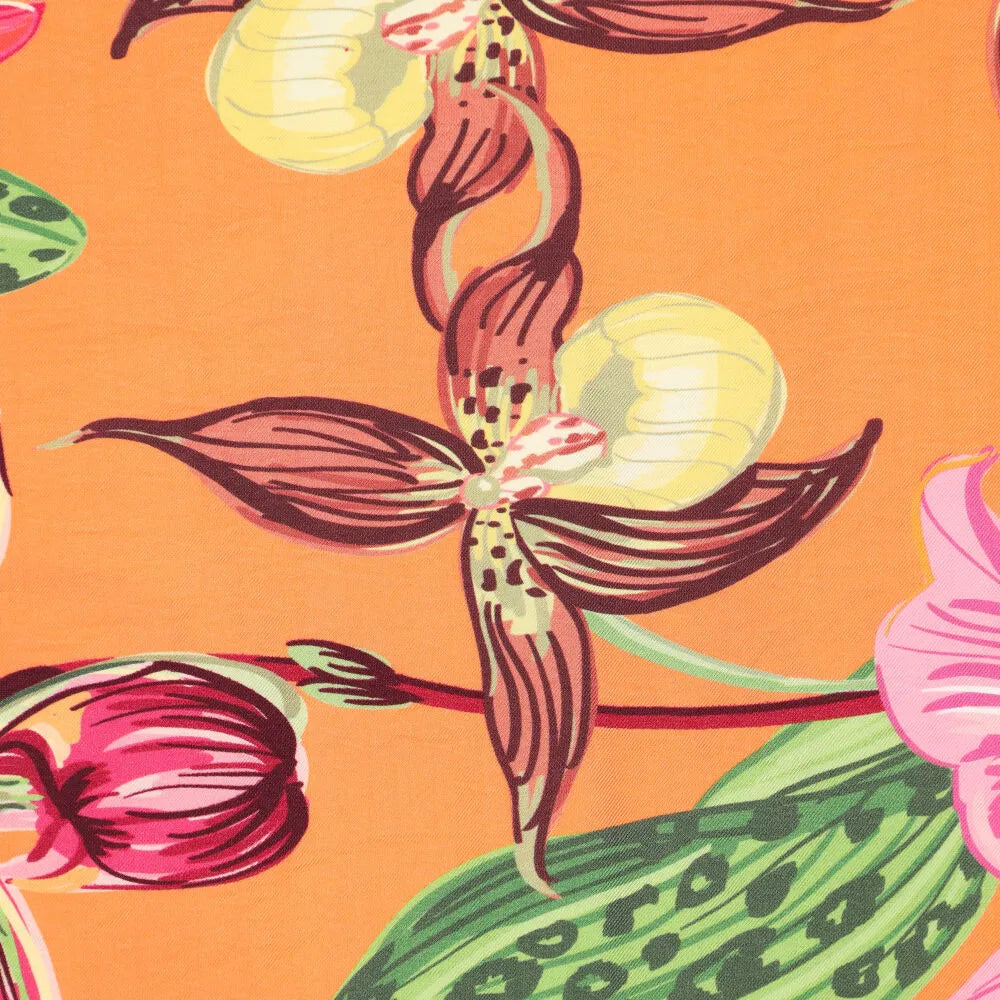 Satin-Twill Orchidee - Orange