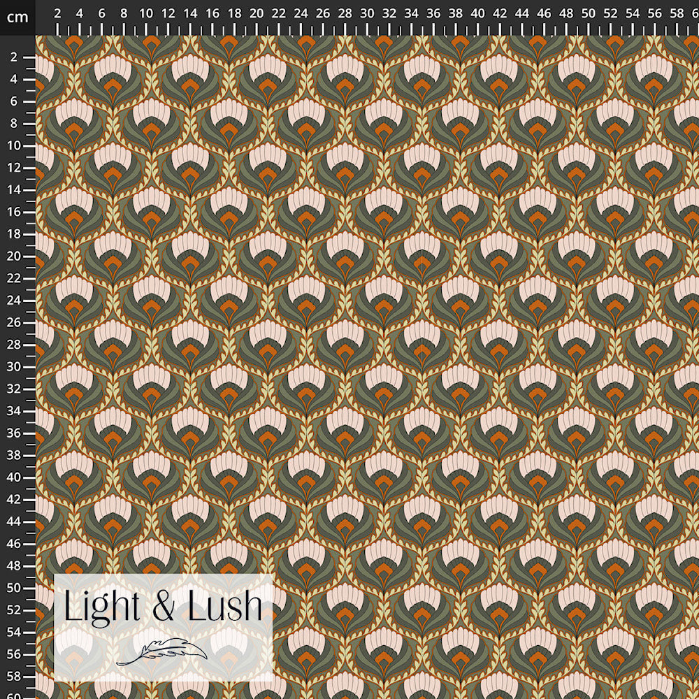 Light & Lush Viskose Flowers in khaki-rose – leichter Blumenstoff aus 100 % Viskose, 145 cm breit