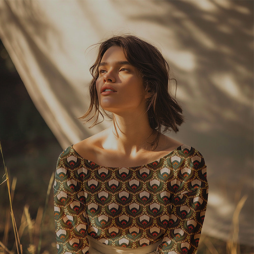 Light & Lush Viskose Flowers in khaki-rose – leichter Blumenstoff aus 100 % Viskose, 145 cm breit