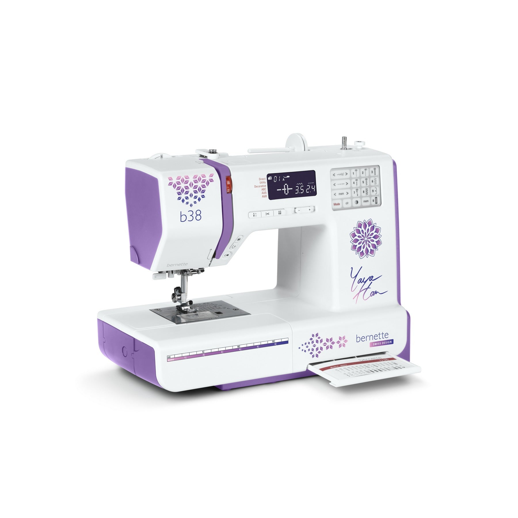 bernette b38 Yaya Han Edition – exklusive Computernähmaschine, Frontansicht