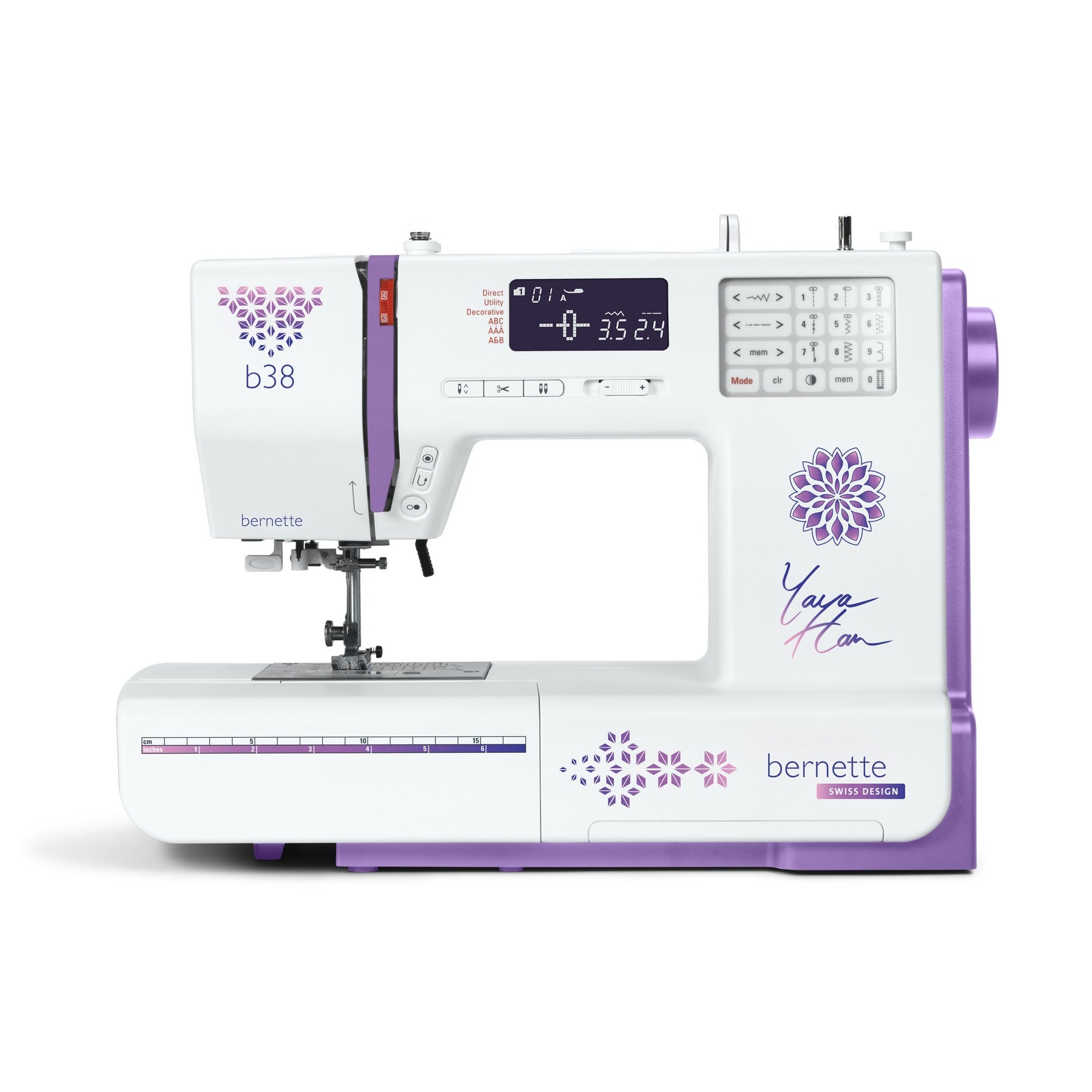 bernette b38 Yaya Han Edition – exklusive Computernähmaschine, Frontansicht