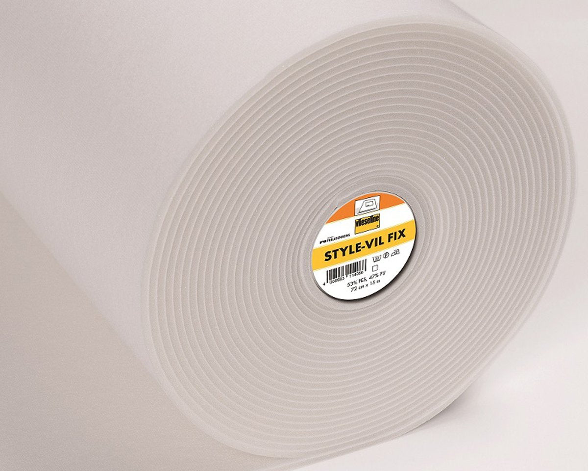 Vlieseline Style-Vil Fix – weißes, aufbügelbares Volumenvlies 72 cm breit für Taschen, Etuis & Deko mit Volumen