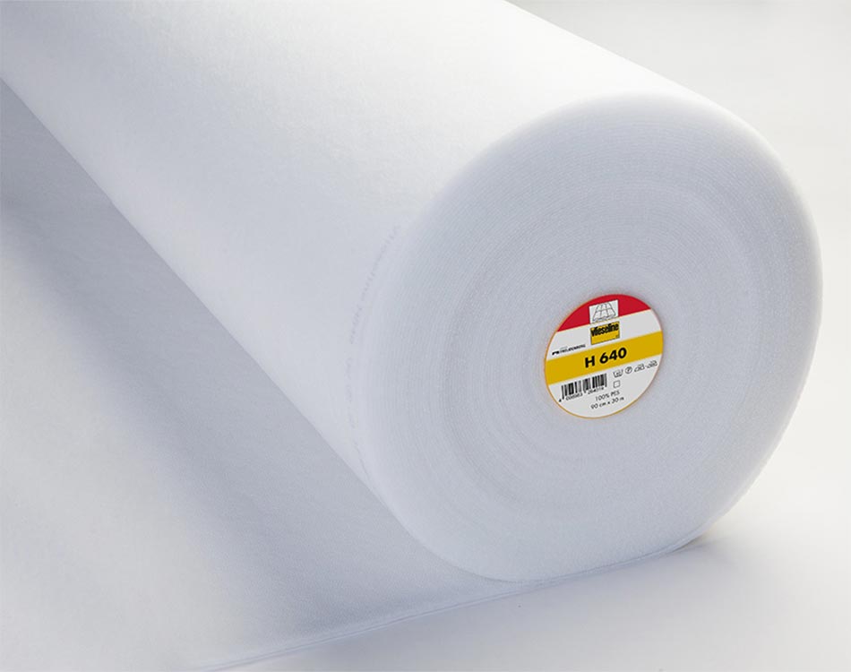 Vlieseline H 640 – dickes, aufbügelbares Volumenvlies mit besonders weicher Oberfläche, 90 cm breit, ideal für Jacken, Quilts und Accessoires