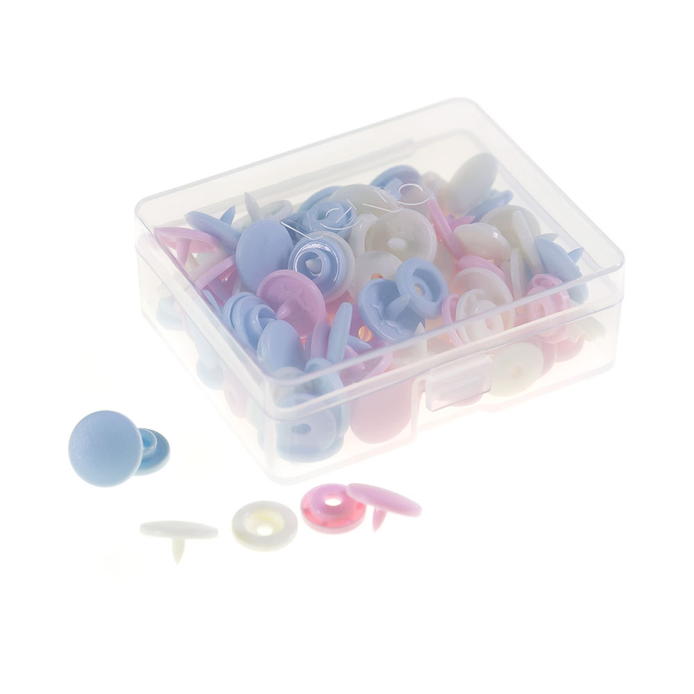 Snaps rosa-ecru-bleu