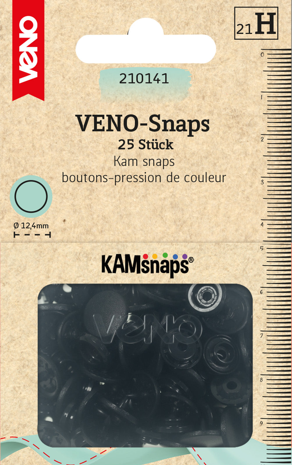 VENO Snaps 210141 – Druckknöpfe 12,4 mm für Nähprojekte