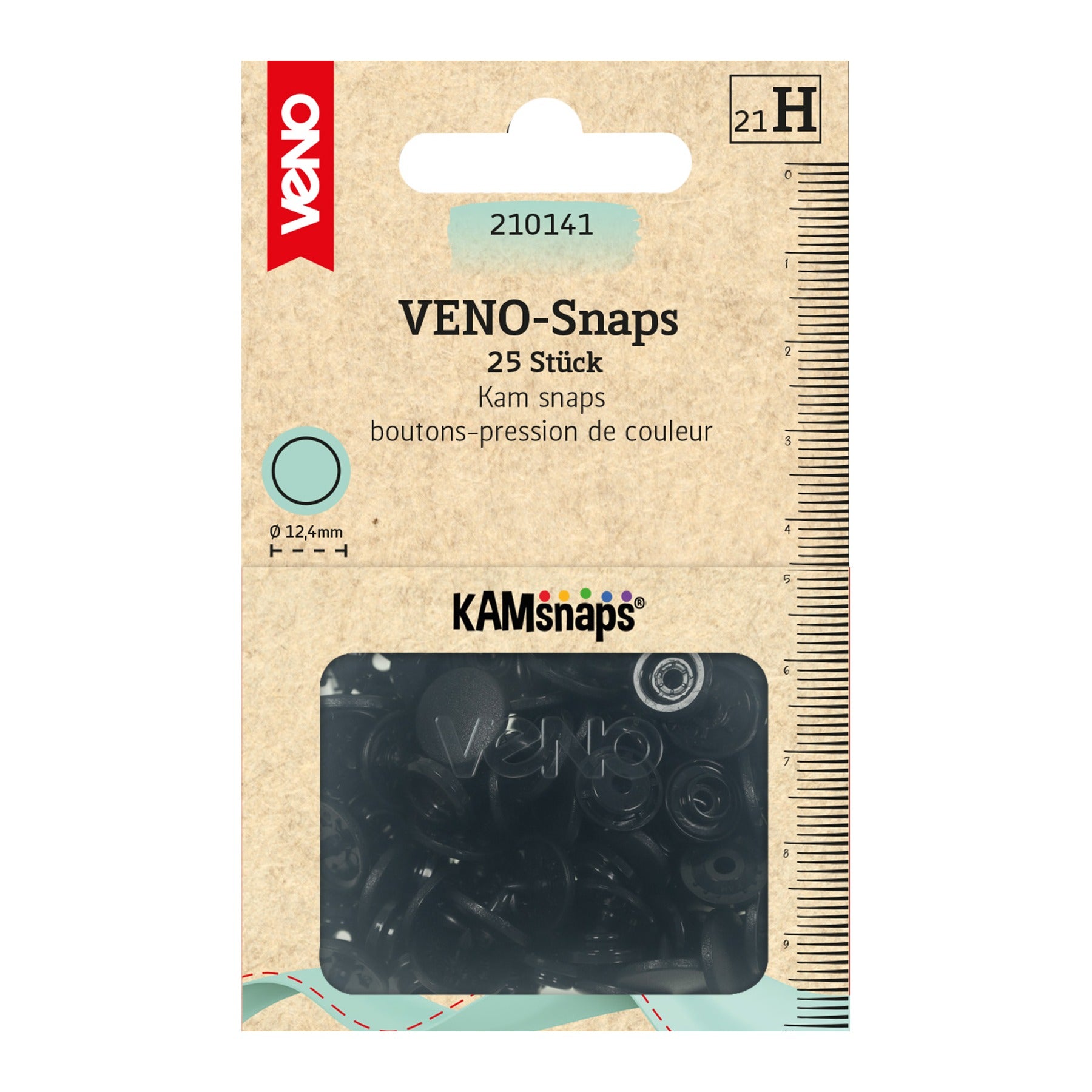 VENO Snaps 210141 – Druckknöpfe 12,4 mm für Nähprojekte