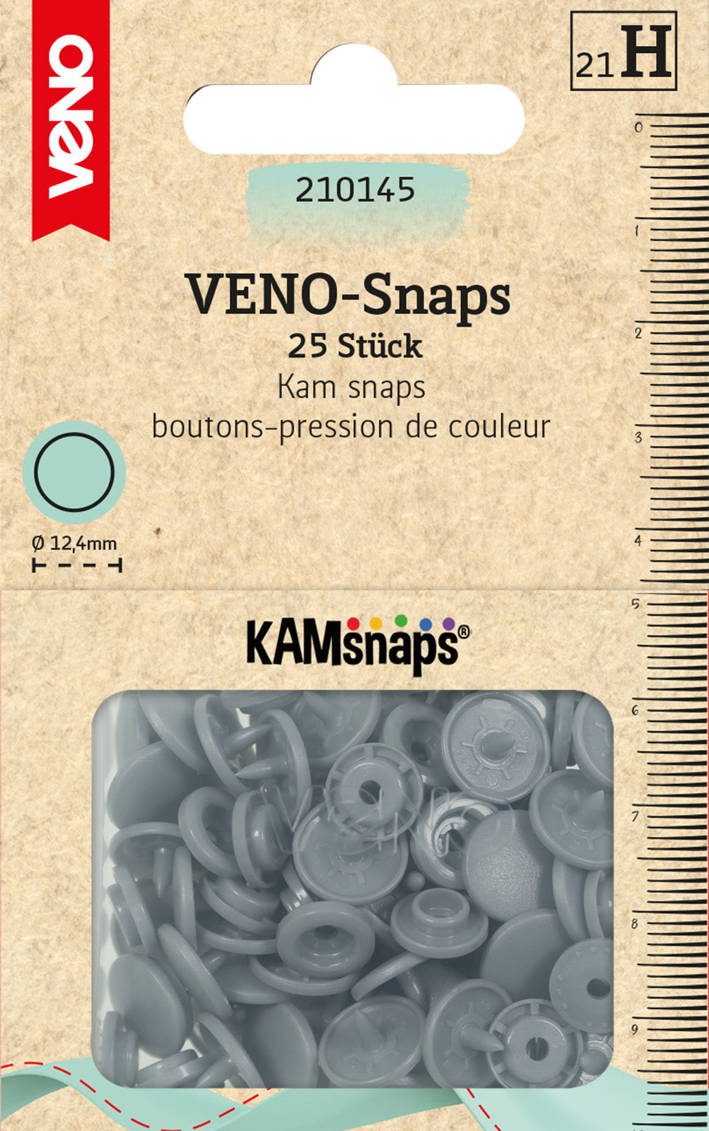 VENO Snaps 210145 – Druckknöpfe 12,4 mm für Nähprojekte