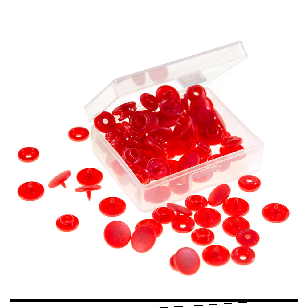 VENO Snaps rot – Druckknöpfe 12,4 mm für Nähprojekte