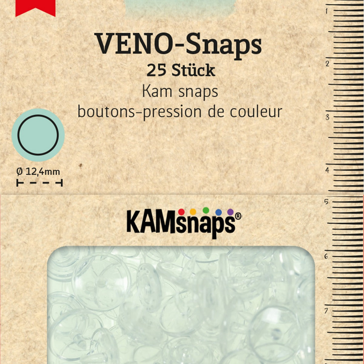 Snaps transparent 25 Stück