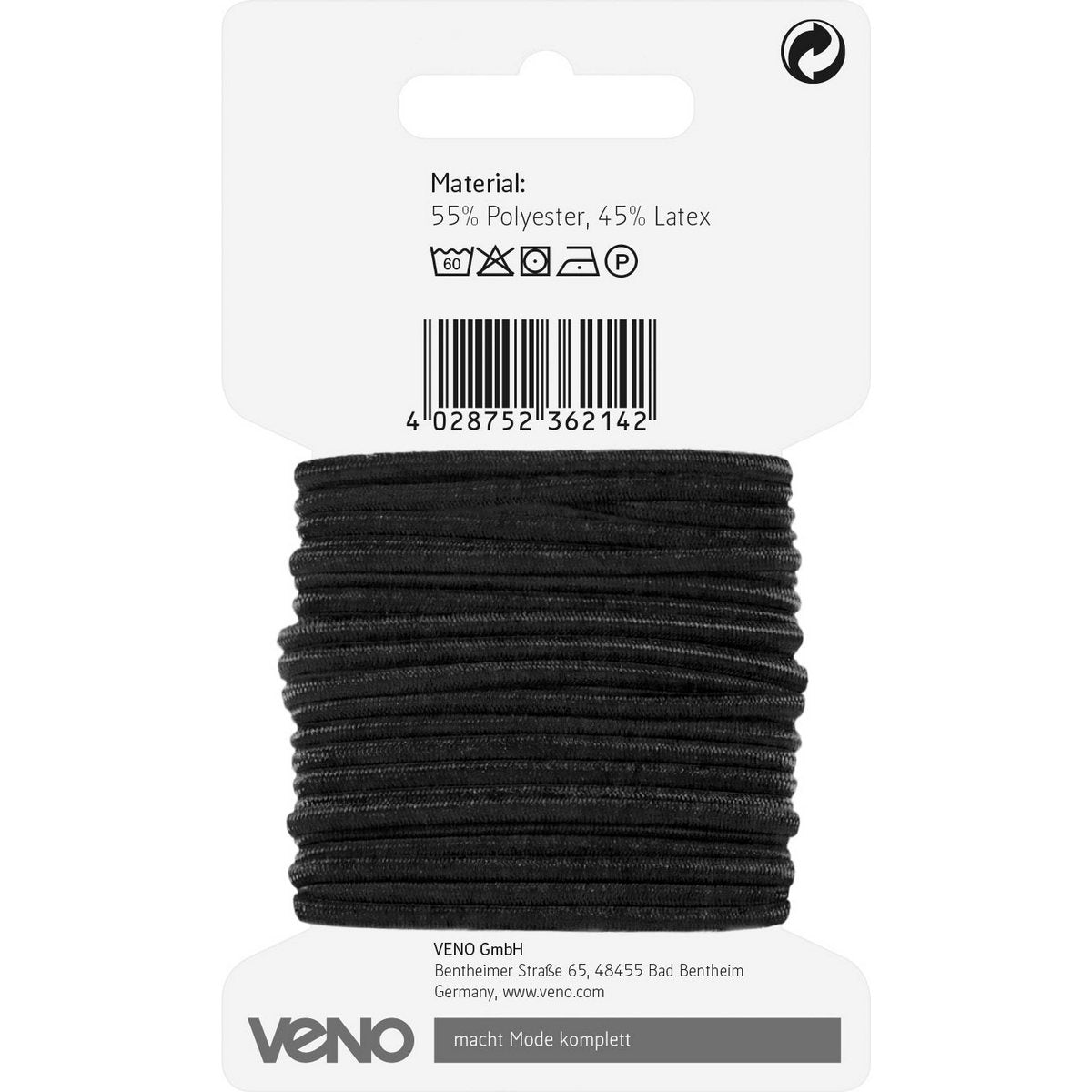 Elastische Kordel 3mm 3m schwarz
