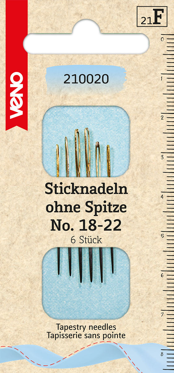 VENO Sticknadeln ohne Spitze (210020) – ideal für Kreuzstich, Zählstoffe und feine Handstickereien