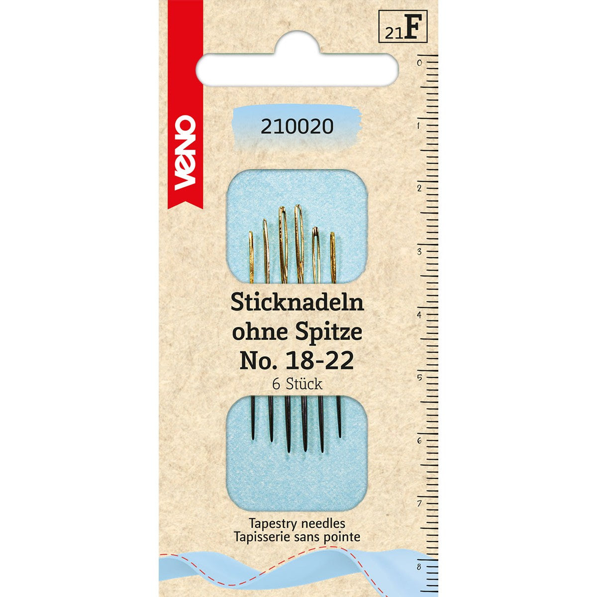 VENO Sticknadeln ohne Spitze (210020) – ideal für Kreuzstich, Zählstoffe und feine Handstickereien