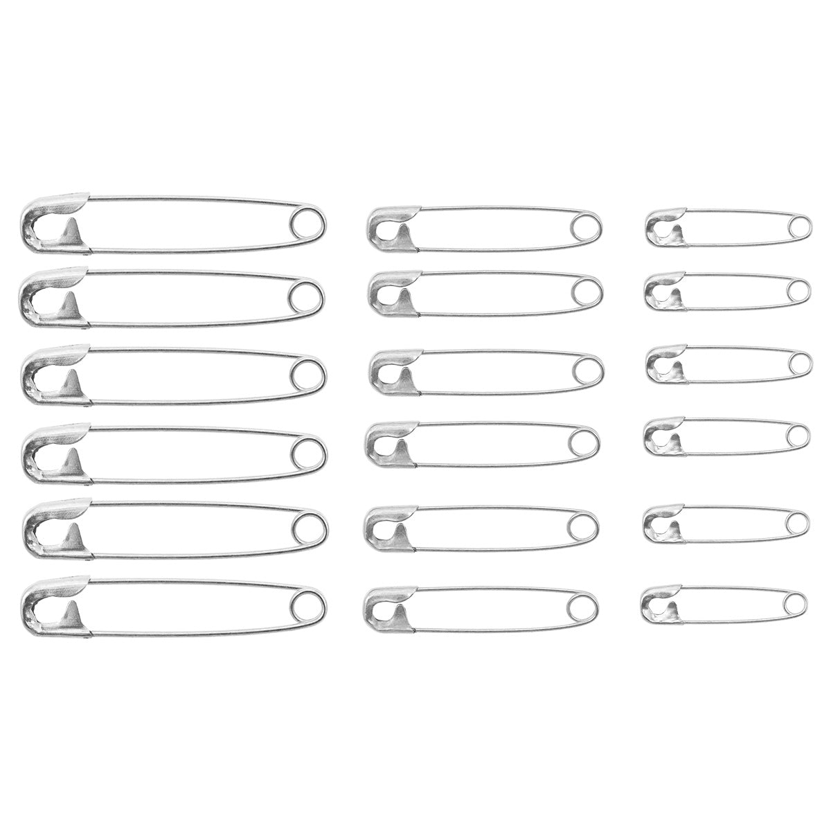 Sicherheitsnadeln von VENO aus silberfarbenem Metall – ideal für vielseitige Anwendungen in Haushalt, Handarbeit und Schneiderei.