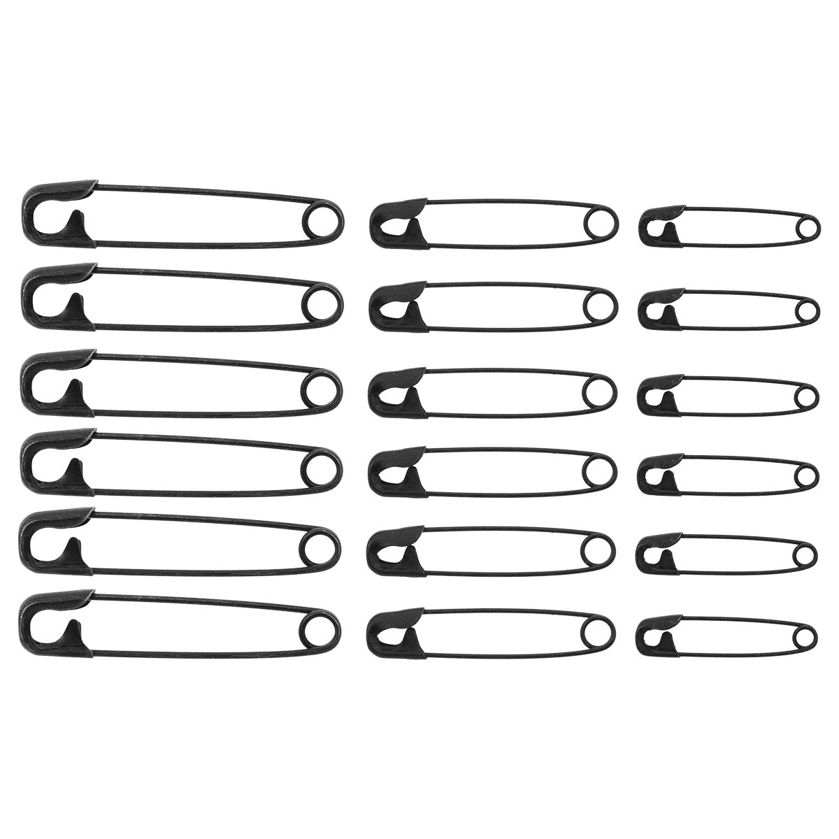 Sicherheitsnadeln schwarz 27/38/51 mm