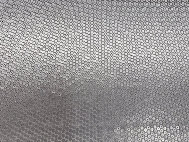 Pailletten-Tüllstickerei in Silber – Vorderseite
