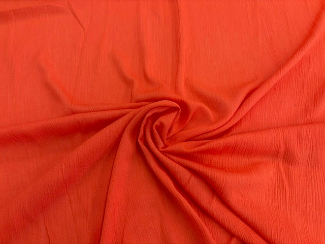 Crinkle Stoff Rot aus 100 % Viskose – Leichter Sommerstoff als Meterware
