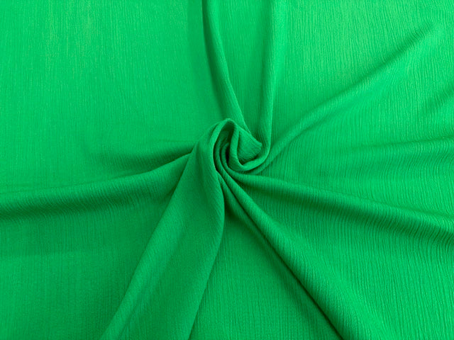 Crinkle Stoff Grün aus 100 % Viskose – Leichter Sommerstoff als Meterware