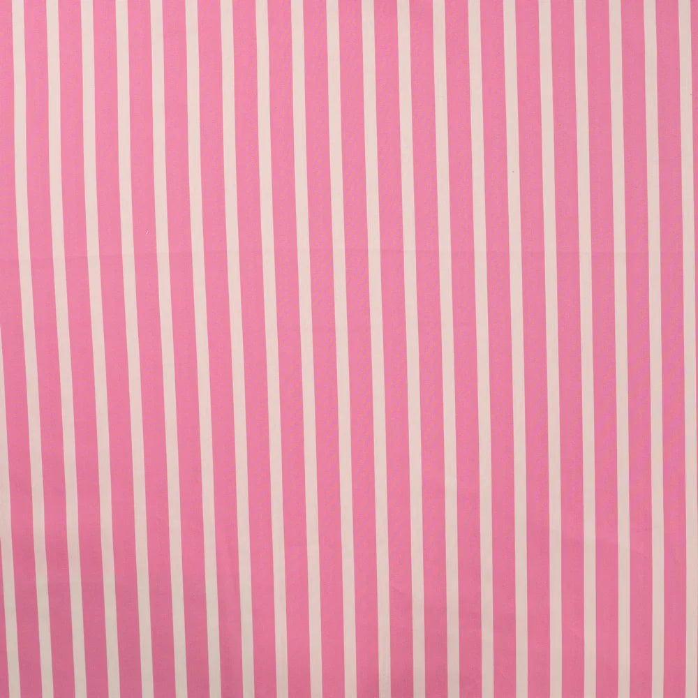 Gestreifter Popeline Stretch Stoff in Pink  – leichter elastischer Stoff für Hemden und Blusen.