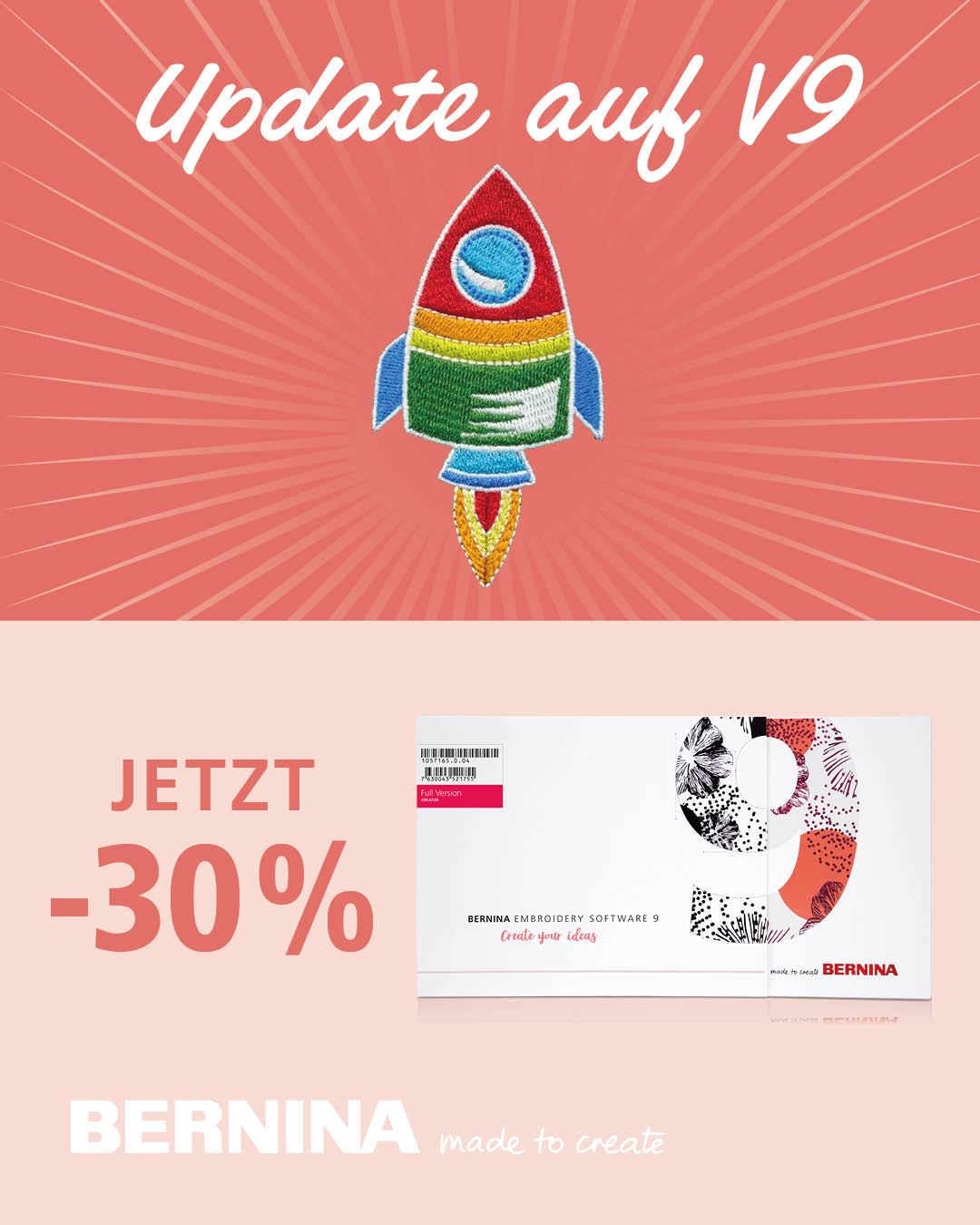 Bernina  Software Upgrade V6-V8 auf V9 incl. Wi-Fi