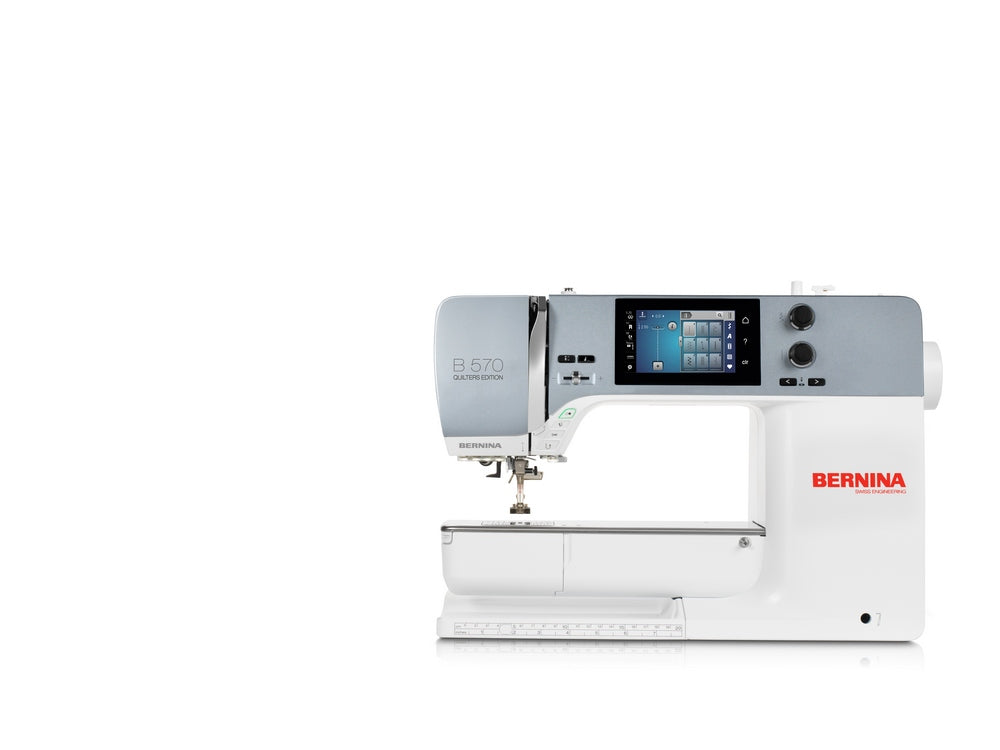 Bernina 570 QE mit Stickmodul – Näh- und Stickmaschine mit BSR, Touchscreen & großem Stickbereich für anspruchsvolle Quilt- und Stickprojekte