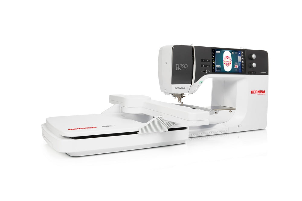 Bernina 790 PRO mit Stickmodul – professionelle Näh- und Stickmaschine mit Laser und Touchscreen