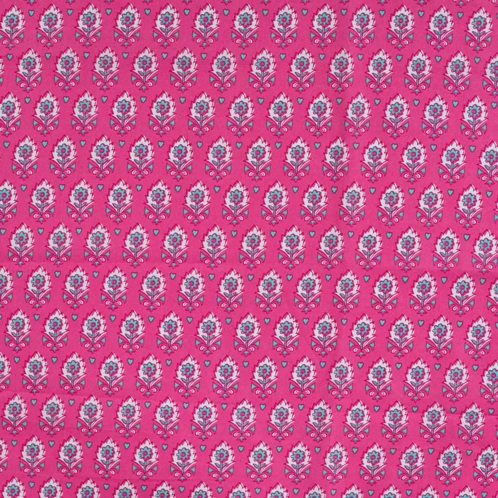 Baumwoll Voile Druck Blume Pink100% Baumwolle – passend zu Stepper V-8375