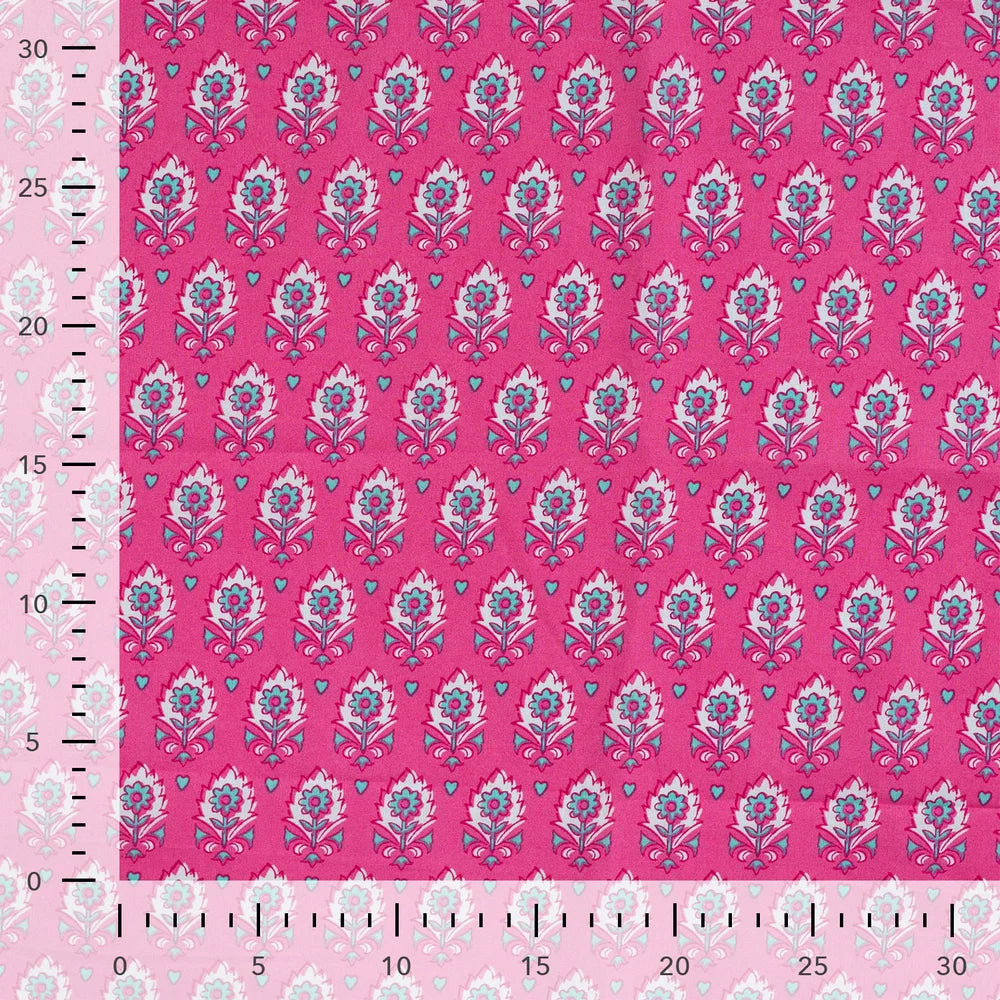 Baumwoll Voile Druck Blume Pink100% Baumwolle – passend zu Stepper V-8375