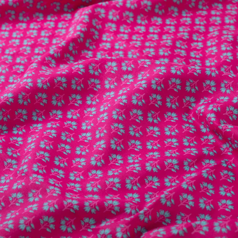 Baumwoll Voile Druck Ethno Flower  Pink100% Baumwolle – passend zu Stepper V-8375