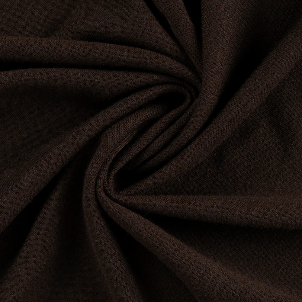 Weicher Merino Touch Jersey Stoff in Braun als Meterware