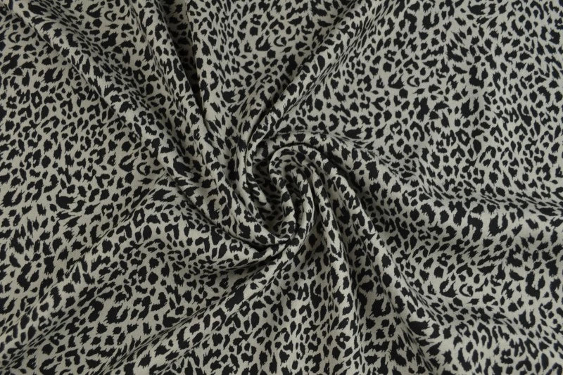 Viskosedruck Animal Grau